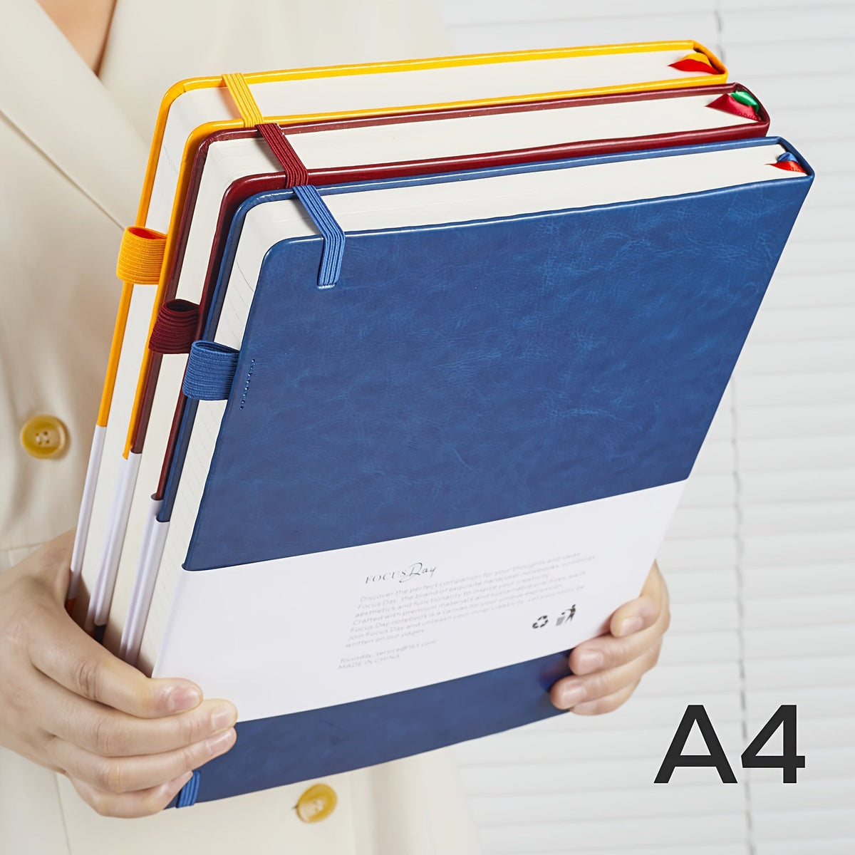 A4 Hardcover Notebook 320 Pages 100GSM – Large College Ruled Leather Journal 8.5x11 for Work School Study Writing Business, Lined Notebook for Women Men, 6 Colors