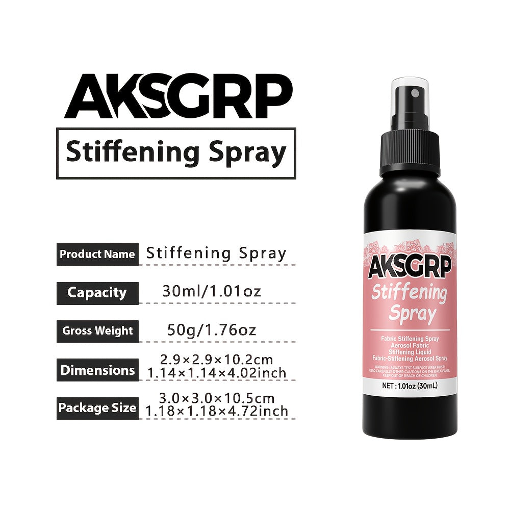 Fabric Stiffener Spray for Hats Bags and DIY Crafts – Water-Based Non-Toxic Washfast Hat Stiffener and Ironing Aid Starch – Temporary Hold for Straw Hats Fabric and Craft Projects – 30ml 50ml 120ml