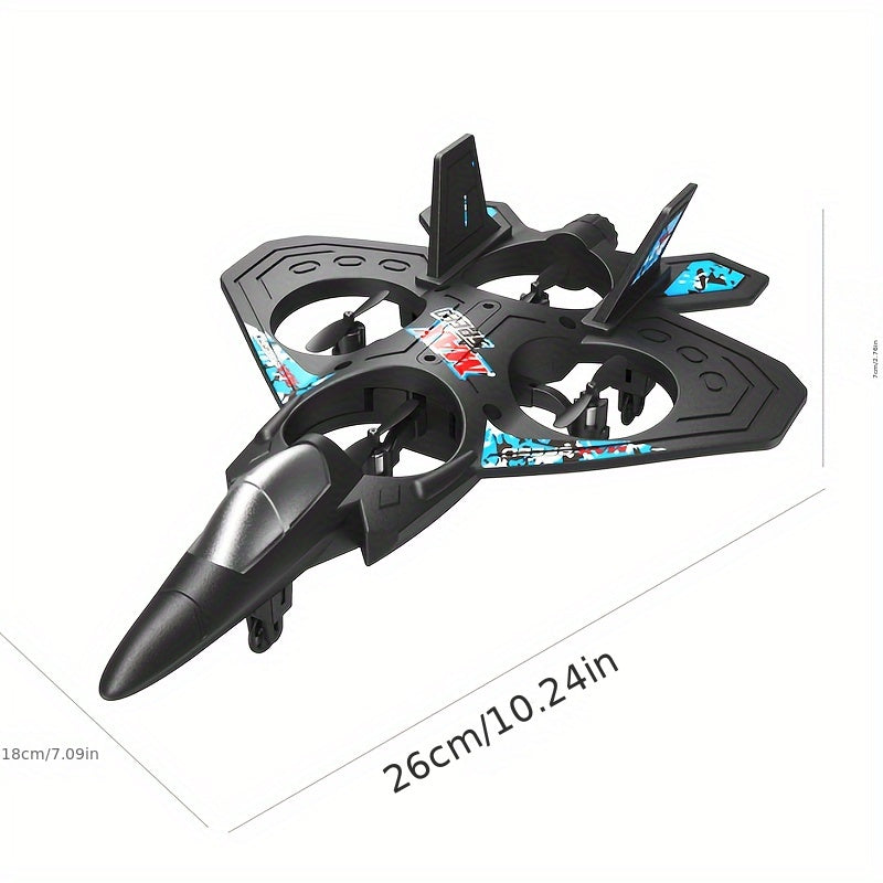 Beginner RC Drone with Height Hold & Remote Control – Rechargeable Mini Quadcopter for Kids & Adults, Indoor Outdoor Flying Toy Gift, Black Blue Red