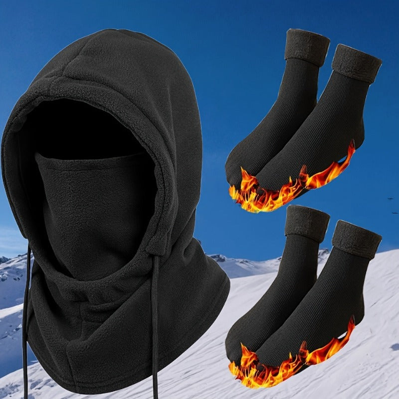 Balaclava Full Face Mask Winter Windproof for Men & Women – Thermal Cold-Proof Ski Cycling Outdoor Headgear with Neck & Shoulder Coverage, Viscose Lined Lightweight Unisex Snow Mask