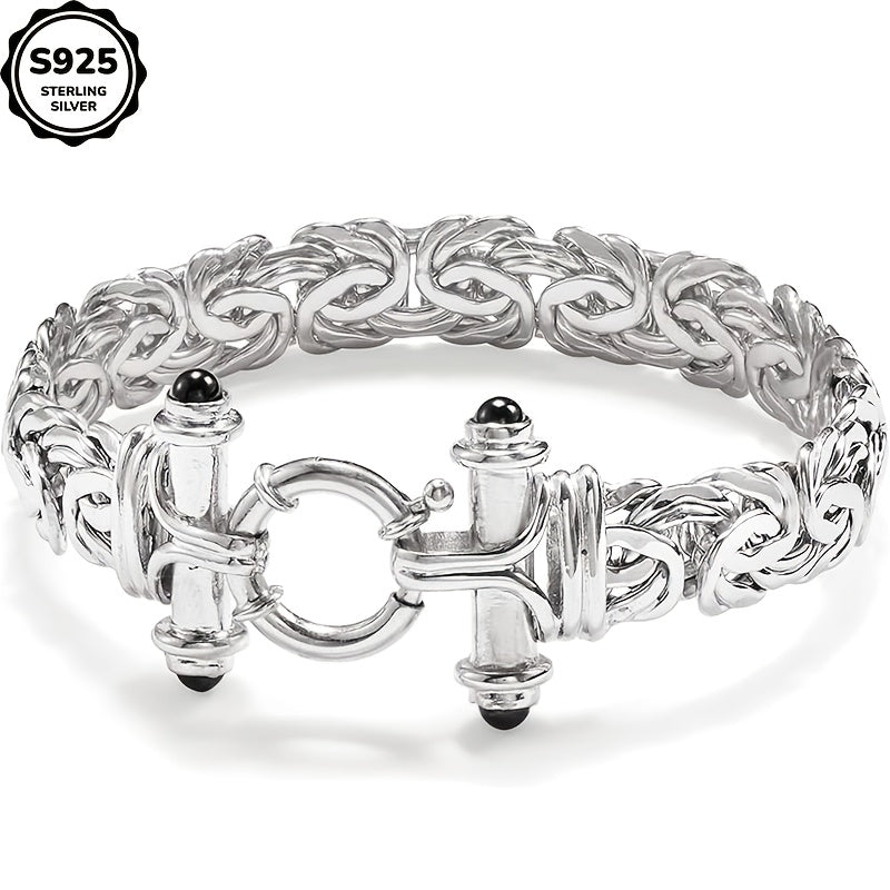 925 Sterling Silver Bracelet for Women with Gift Box – Classic Polished Elegant Wrist Jewelry in Silver & Gold, Perfect Birthday Valentine's Day Graduation Anniversary Christmas Gift for Her