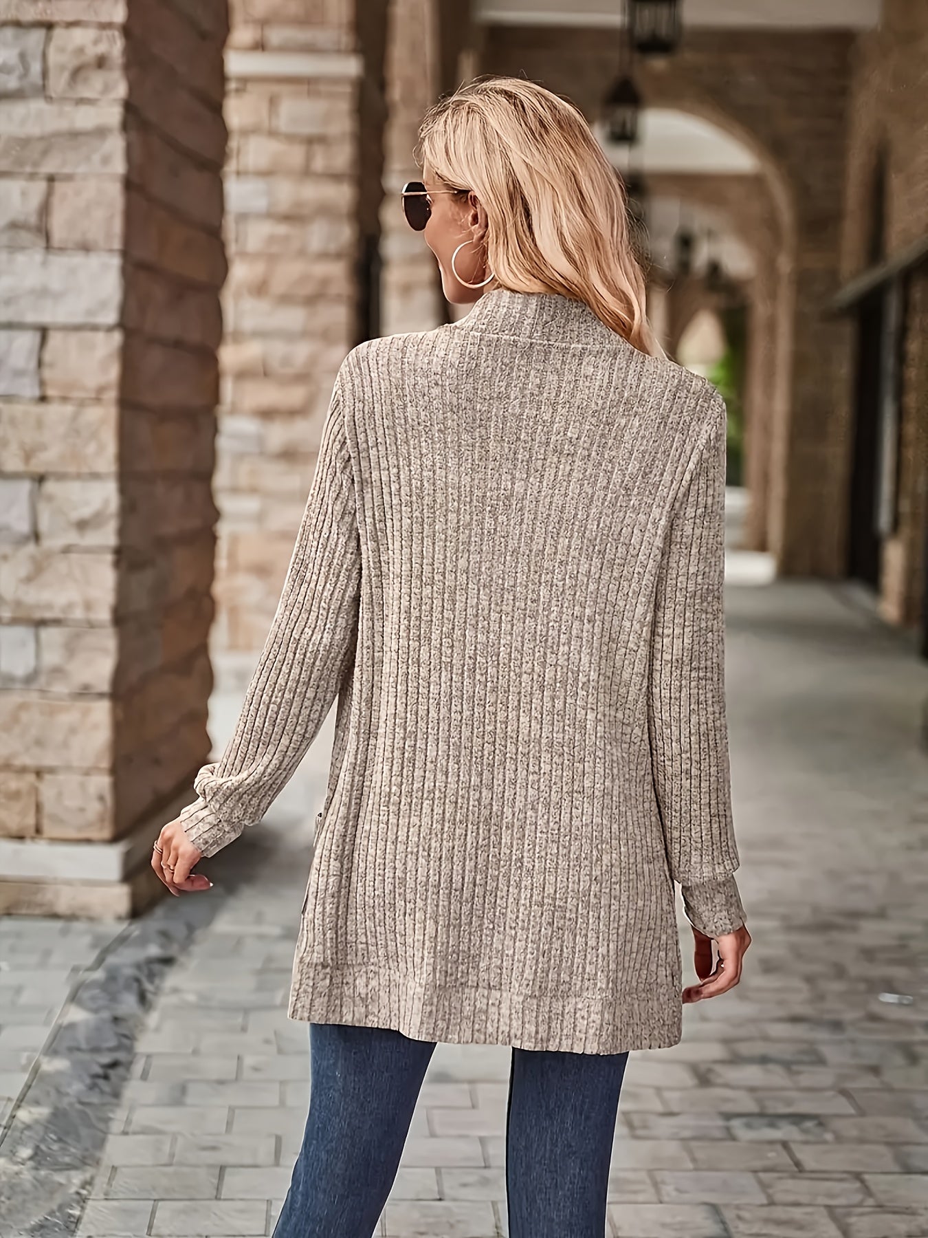 Loose Casual Long Sleeve Blouse Women Solid Color Pocket Splicing Relaxed Fit Top 10 Colors S-XXL Spring Fall Everyday