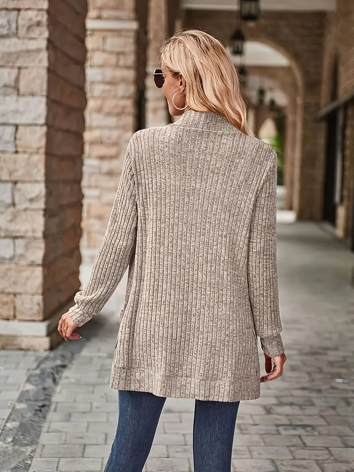 Loose Casual Long Sleeve Blouse Women Solid Color Pocket Splicing Relaxed Fit Top 10 Colors S-XXL Spring Fall Everyday