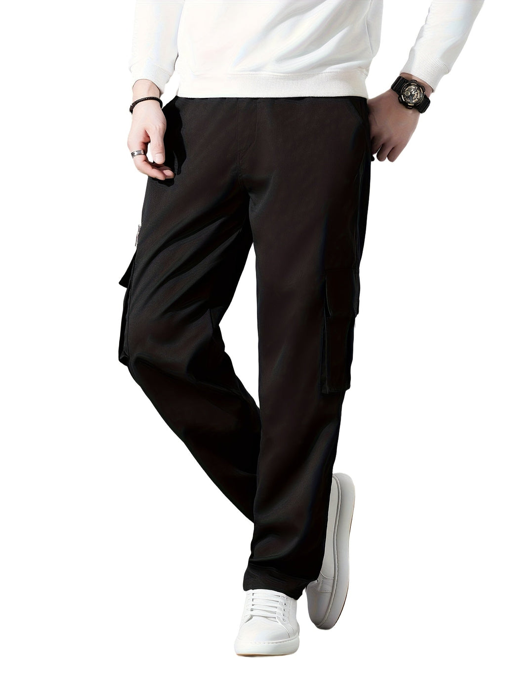 Men's Cargo Pants 3-Pack Multi-Pocket Tactical Outdoor Travel Casual Daily Pants Sizes S-XXXL 10 Colors Black Khaki Army Green Navy Blue Dark Gray