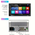 Double Din Car Stereo 7 Inch LCD Touchscreen MP5 Player - Wireless FM Radio, USB/SD/AUX Inputs, Mirror Link, EQ Settings, Universal Fit Head Unit for Car Audio Upgrade, Optional Backup Camera