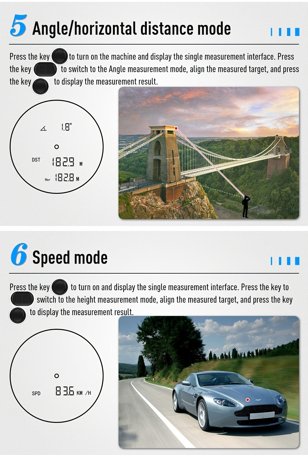 1200 Yard Laser Golf Rangefinder 6X Magnification Slope Switch Pulse Vibration Target Lock Trajectory Compensation Type-C Rechargeable for Golf and Hunting