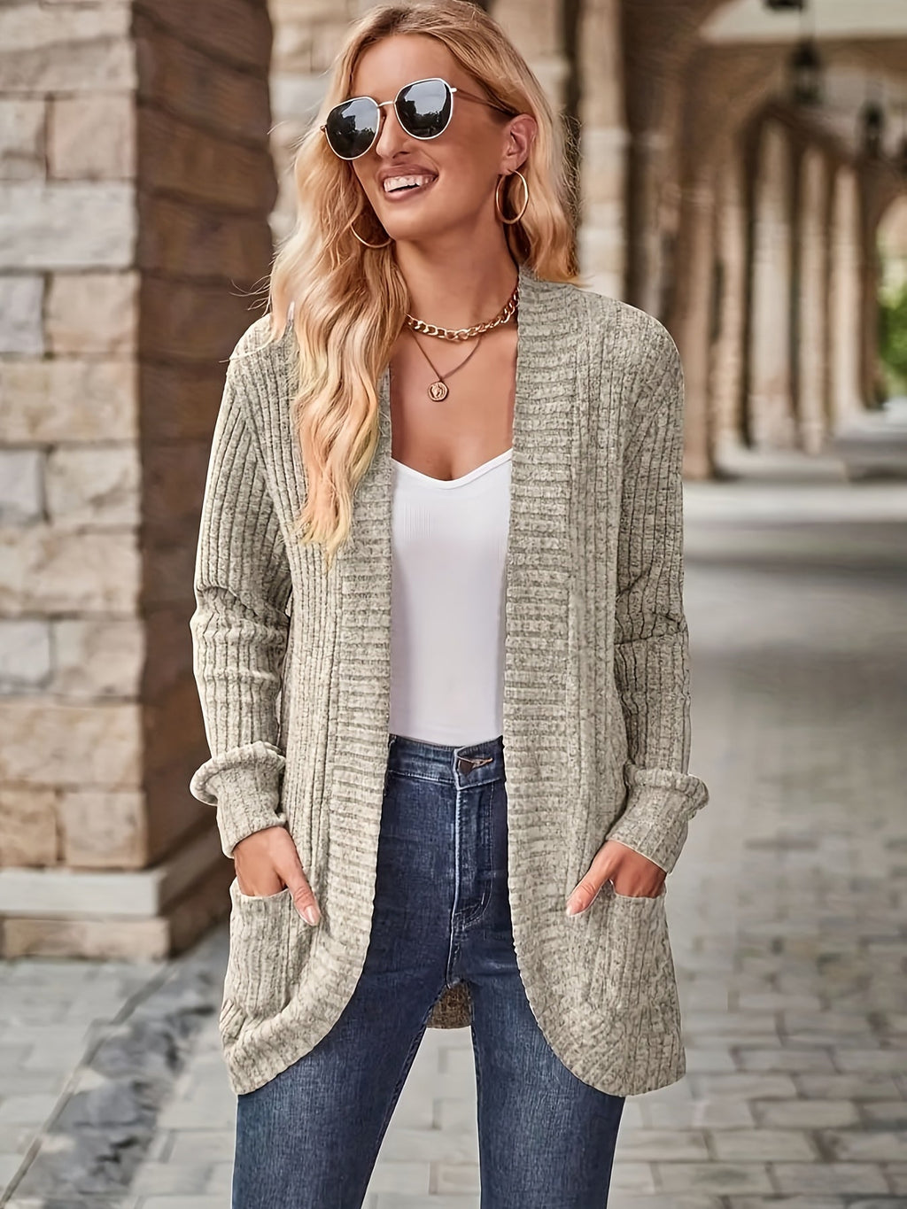 Loose Casual Long Sleeve Blouse Women Solid Color Pocket Splicing Relaxed Fit Top 10 Colors S-XXL Spring Fall Everyday