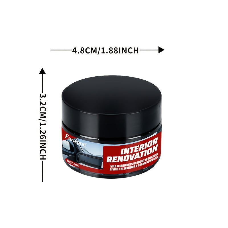 Multi-Functional Car Plastic Repair Wax with Nano Coating – Restores Faded Black Trim & Yellowing, Enhances Dashboard Interior Shine, Protects Tires, Universal Car Plastic Restorer Paste