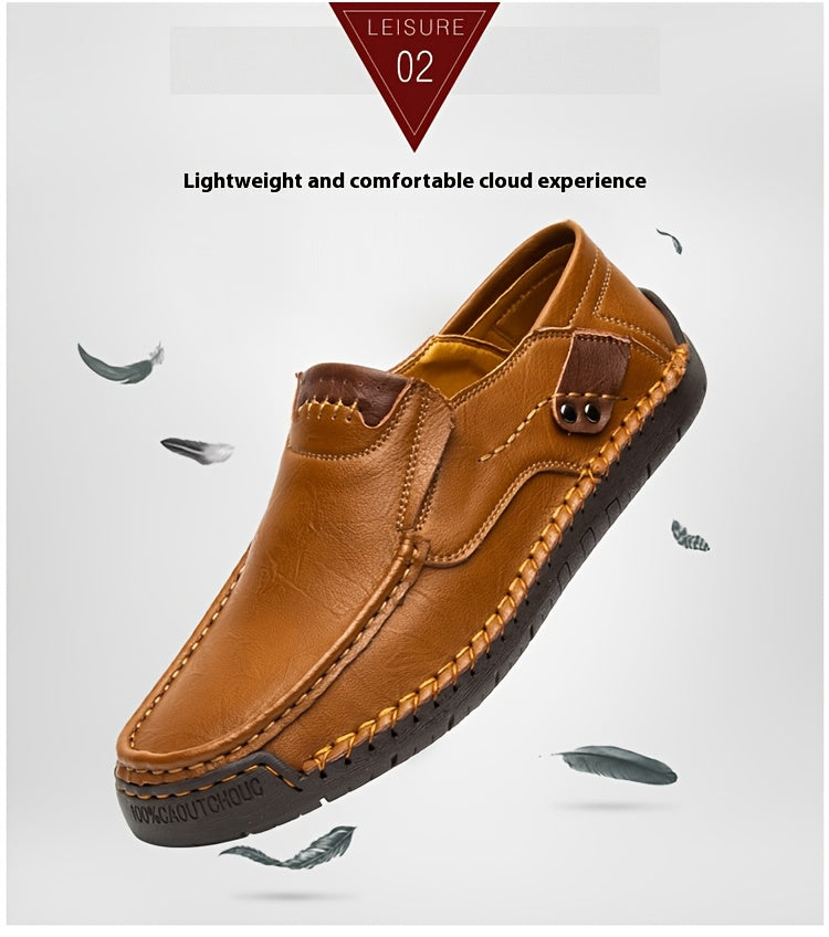 Men's Slip-On Loafers Lightweight Comfortable Casual Shoes for Driving Shopping Everyday Wear Flexible All-Season Footwear Black Light Brown Dark Brown Sizes US 3.5-12.5