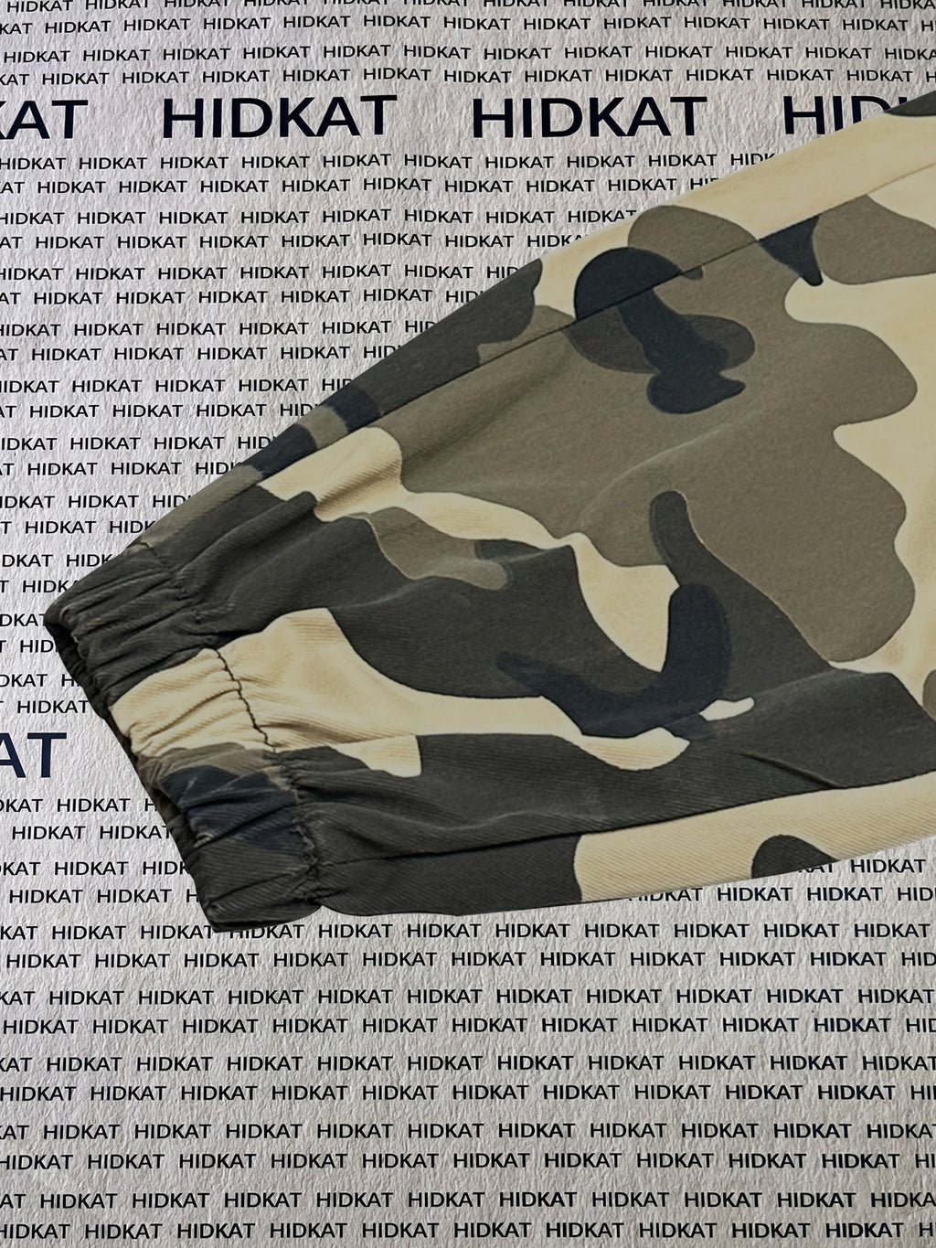 Women's Camo Cargo Pants Lightweight Breathable Hiking Outdoor Casual Long Pants – Multi-Pocket Elastic Waist, Sizes XS-XXL, Camouflage Khaki Black Army Green Grey