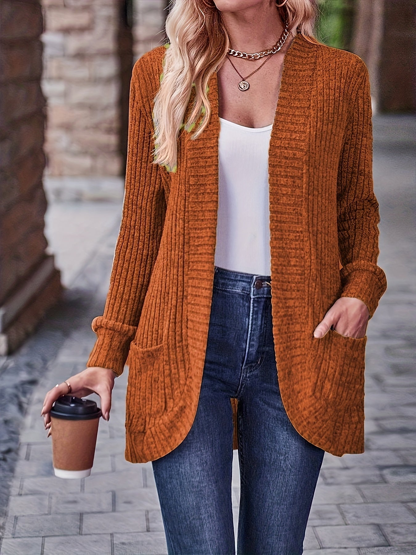 Loose Casual Long Sleeve Blouse Women Solid Color Pocket Splicing Relaxed Fit Top 10 Colors S-XXL Spring Fall Everyday