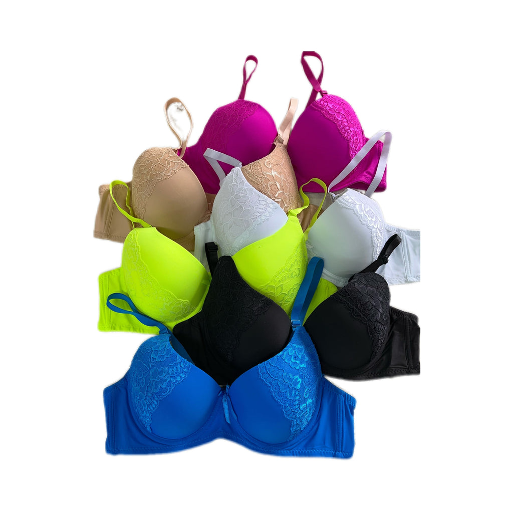 Women's T-Shirt Bras 6-Pack Multicolor Wireless Seamless Everyday Comfort Bra B C D DD Cup Sizes 30A to 42DD