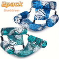 Inflatable Pool Float Chair for Adults – Leaf Design Floating Lounger with Mesh Sling Seat, 1 & 2 Pack, Portable Summer Float for Pool Beach Lake Party, 30x16x24 Inch