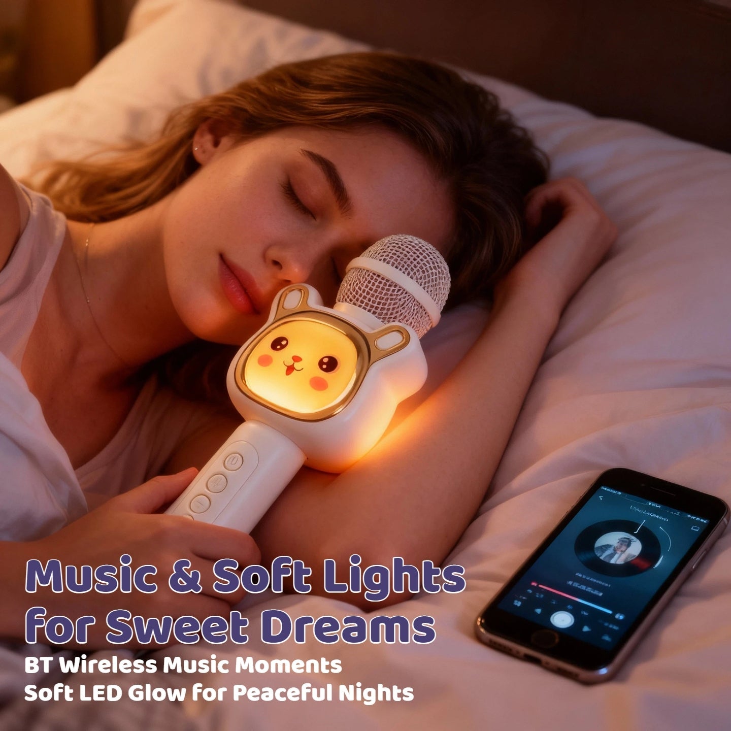 5-in-1 Wireless Karaoke Microphone with Built-In Speaker, LED Lights & Voice Changer – Portable Bluetooth Singing Mic for Parties, Family Gatherings, Travel & Outdoor Fun, 10 Colors