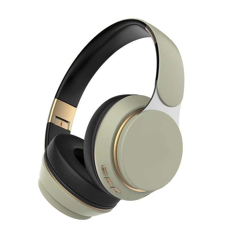Foldable Wireless Over-Ear Headphones Bluetooth Headset with Mic FM Radio TF Card 3.5mm AUX Soft Noise Cancelling Earpads for Travel Home Office PC Phone – Green White Blue Red