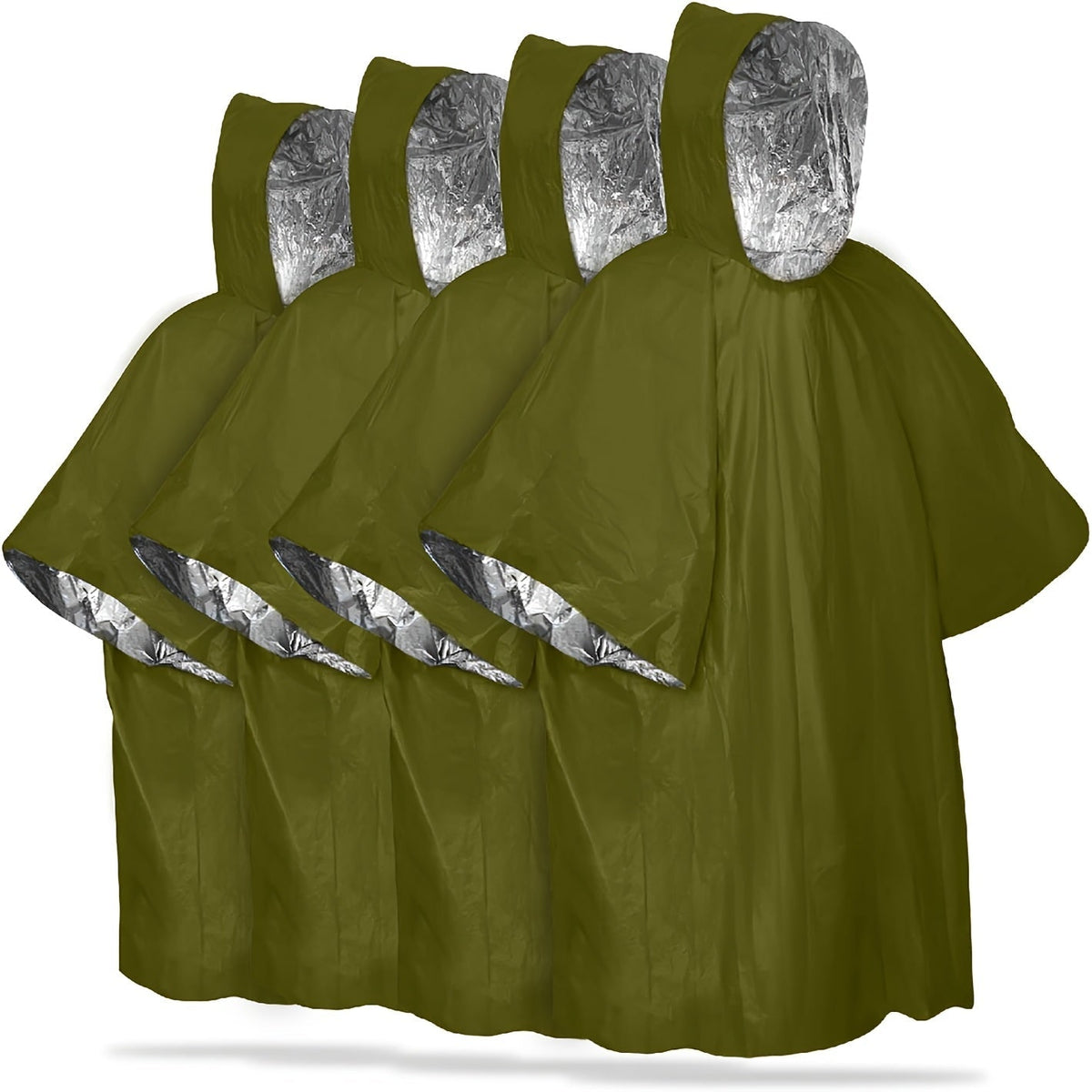 Emergency Rain Poncho Reusable 4-Pack & 14-Pack – Retains 90% Body Heat, Waterproof Weather Resistant Raincoat for Men Women Adults, Camping Hiking Survival Kit Emergency Supplies