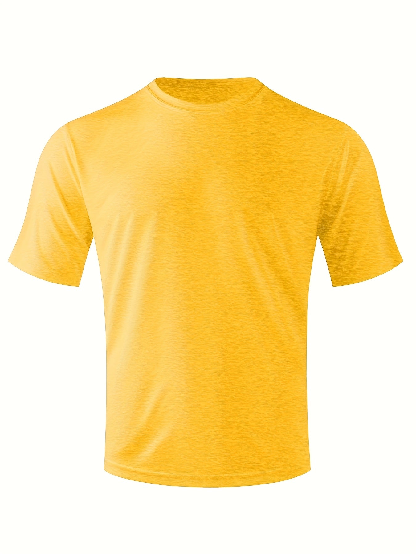 Men's UPF 50+ Quick-Dry T-Shirts 3-Pack – Moisture-Wicking Crew Neck Short Sleeve Athletic Tees Khaki Orange Yellow S-3XL for Swimming Beach Outdoor Sports Fishing Hiking