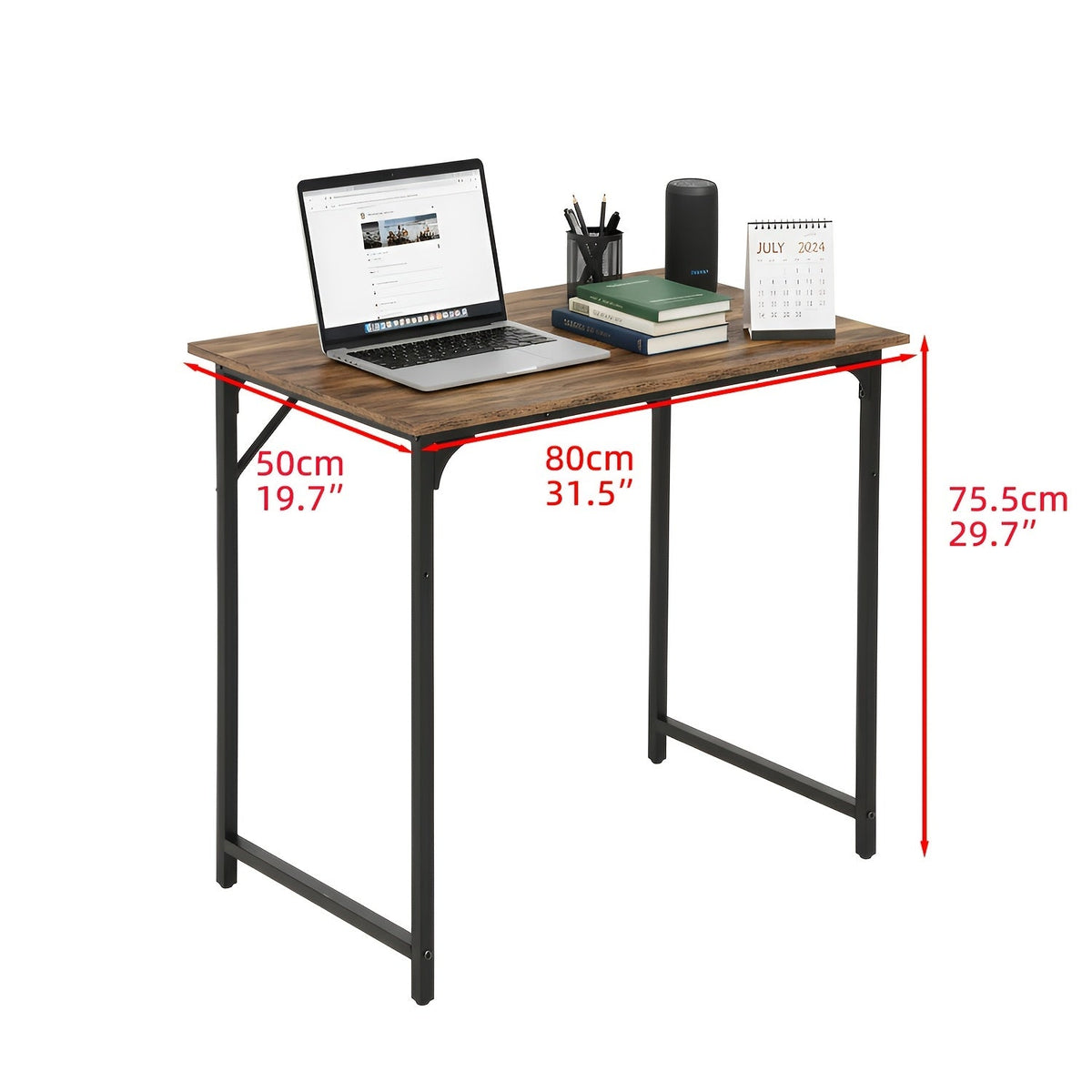 Computer Desk 32/39/47 Inch – Modern Writing & Gaming Desk with Sturdy Metal Frame, Home Office Study Workstation for PC, Laptop & Monitor Setup, 3 Size Options