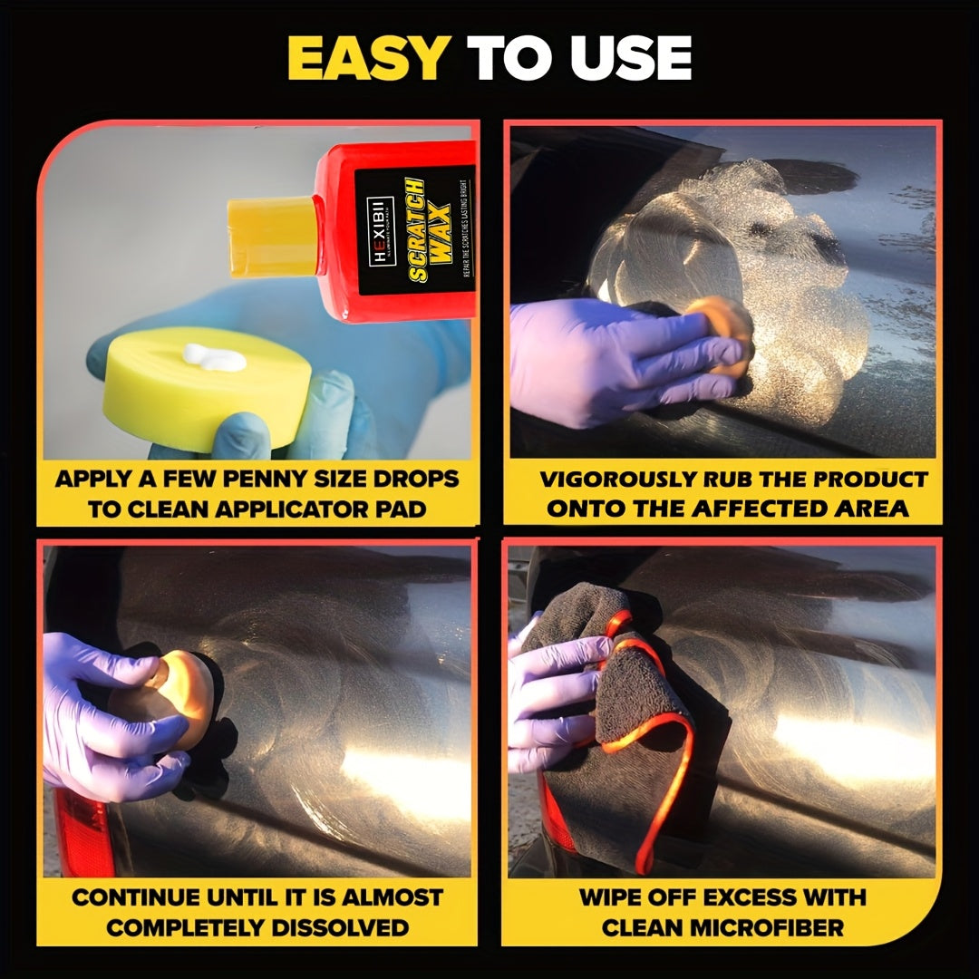 Car Scratch Remover Paste – Professional Clear Coat Repair Kit for Surface Blemishes, Swirl Marks & Light Scratches, 150ml Car Care Kit for Exterior Paint Restoration
