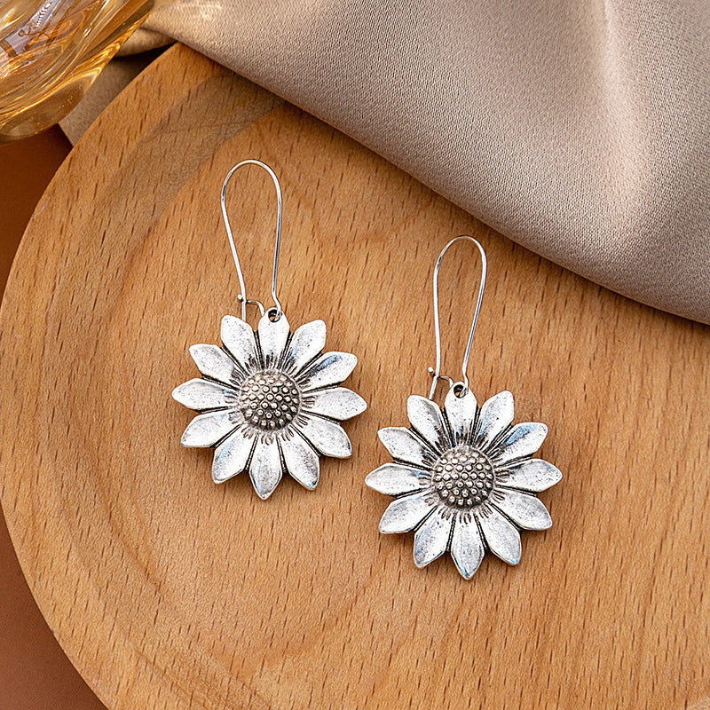 9-Pair Bohemian Geometric Earrings Set for Women – Wooden Leather Retro Sunflower Circular Multicolor Boho Dangle Earrings Gift Set Girls Ladies Festival Daily Wear Christmas Birthday