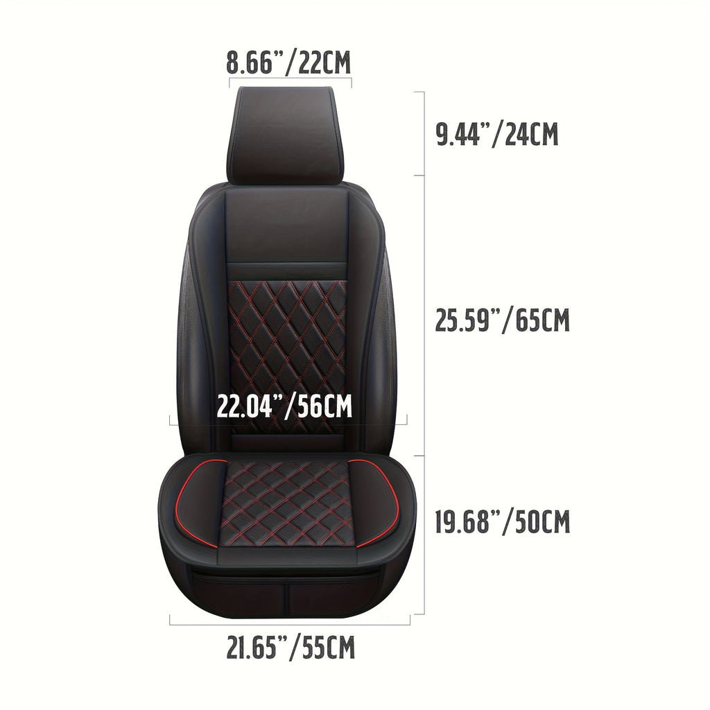 Universal Front Car Seat Covers 2 Pack Full Surround High-Back Bucket Seat Protector Anti-Slip Easy Install for Cars SUVs Trucks Multiple Colors and Styles Aero Wave Luxe Diamond Dynamic Stripe