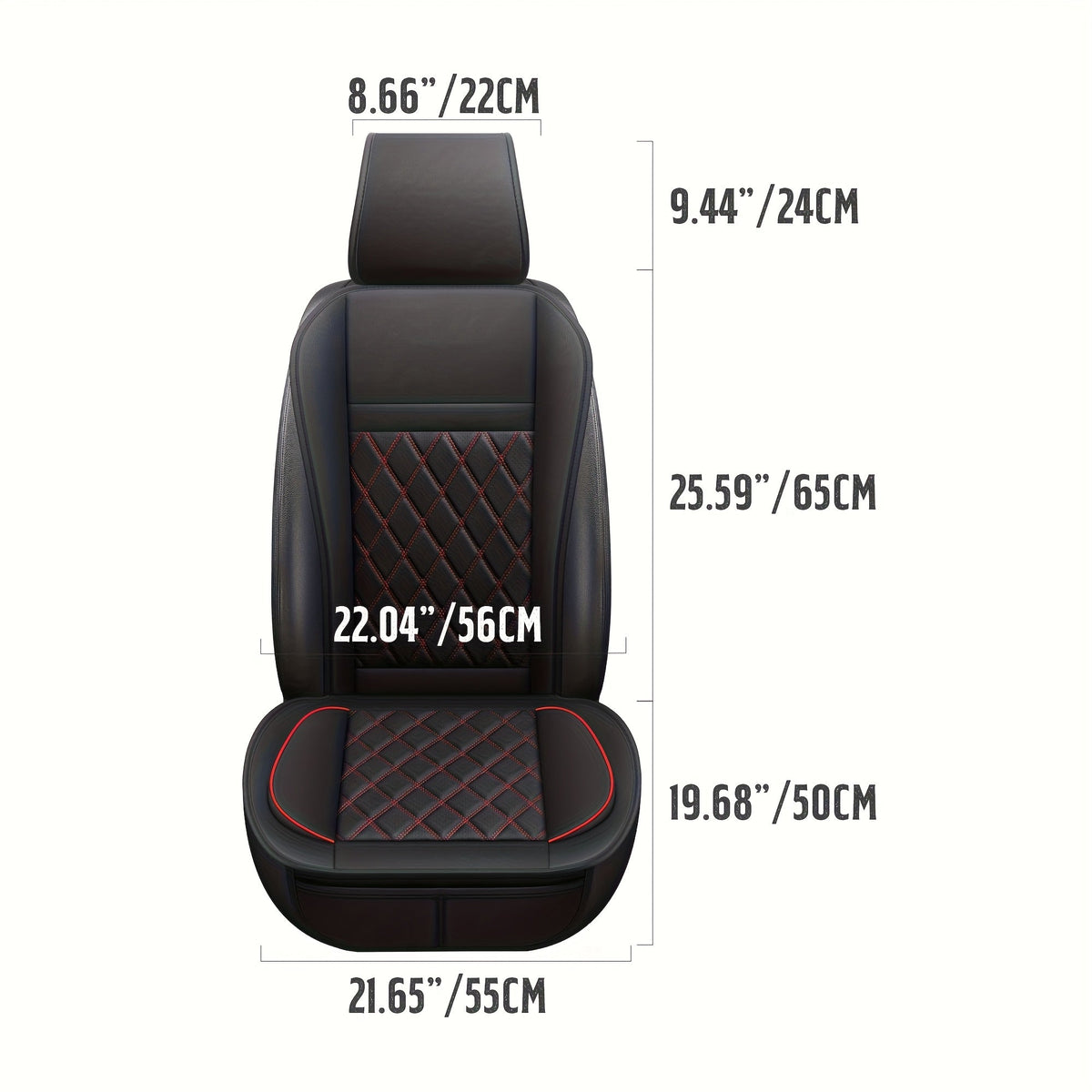 Universal Front Car Seat Covers 2 Pack Full Surround High-Back Bucket Seat Protector Anti-Slip Easy Install for Cars SUVs Trucks Multiple Colors and Styles Aero Wave Luxe Diamond Dynamic Stripe