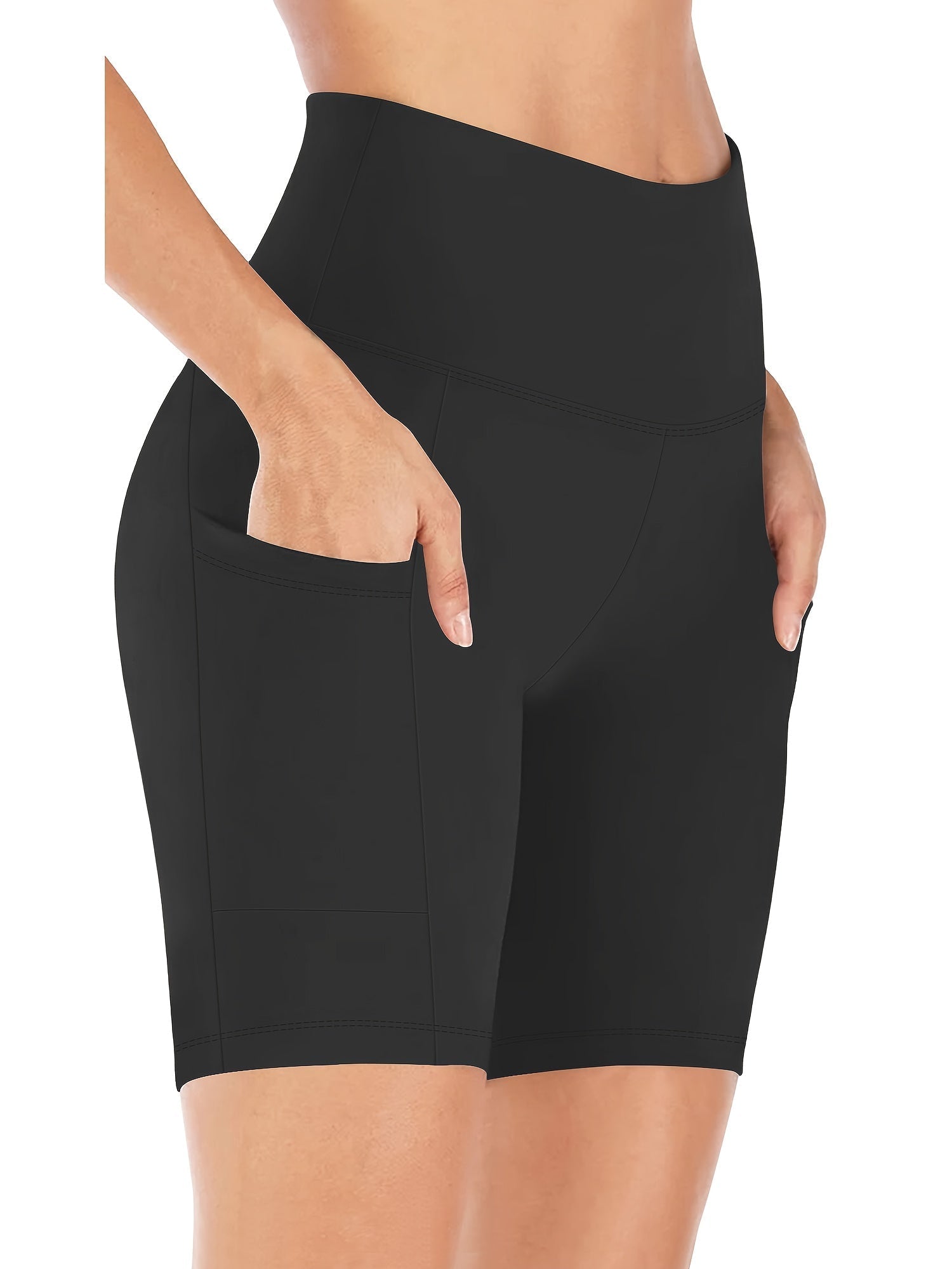 Women's High Waist Yoga Shorts Sweat-Wicking Elastic Waistband 5-Point Biker Shorts for Cycling Running Training Gym – Fashionable Casual Activewear for Summer