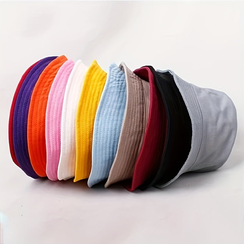 4 Pack Foldable Bucket Hats for Men and Women – Soft Solid Color Packable UPF Sun Protection Hats for Beach Hiking Fishing Camping Travel Unisex Summer Hat Random Colors