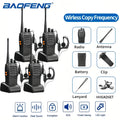 Baofeng BF-888S Walkie Talkies Long Range – Rechargeable UHF Two-Way Radios with Earphones, 16 Channels, VOX, Flashlight – 1/2/4/6 Pack for Camping, Hiking, Hunting & Outdoor Activities