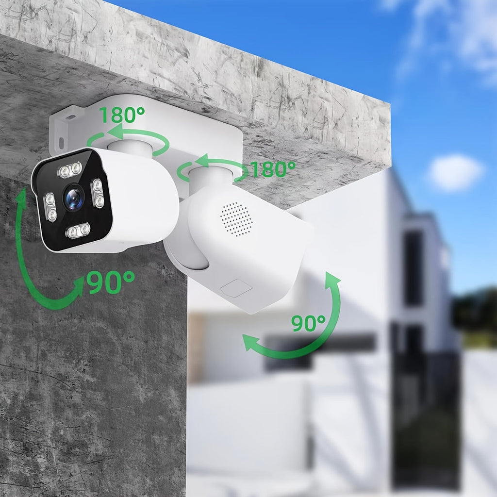 Dual Lens PTZ Security Camera Outdoor WiFi 5MP – 360° Pan Tilt 10x Electric Zoom Motion Detection Siren Alarm Two-Way Audio Color Night Vision 24/7 Wired Recording Home Surveillance