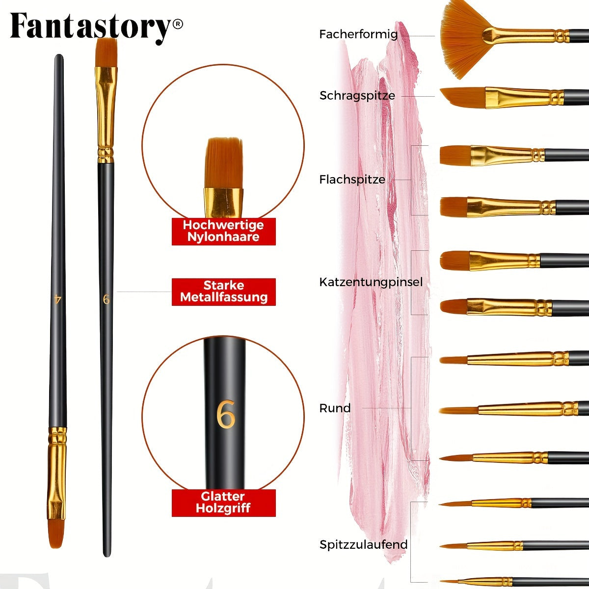 Professional Acrylic Paint Set 24 Colors 2oz 60ml Large Volume Tubes with 12 Brushes – Rich Pigment Thick Acrylic Paints for Canvas Wood Rock Glass Ceramic Fabric – Art Supplies for Beginners and Artists