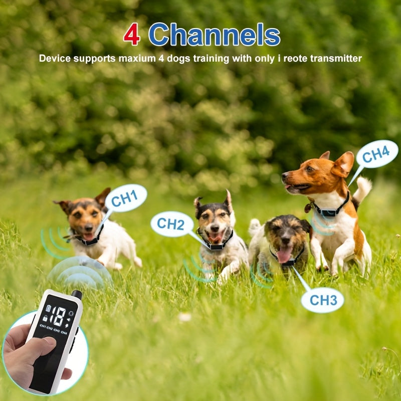 Rechargeable Dog Training E-Collar with 2.4G Remote – 3 Modes Buzz Vibration Static Stimulation, USB Charging, Safe ≤36V Pet Trainer for Small Medium Large Dogs, 1pc & 2pc Options
