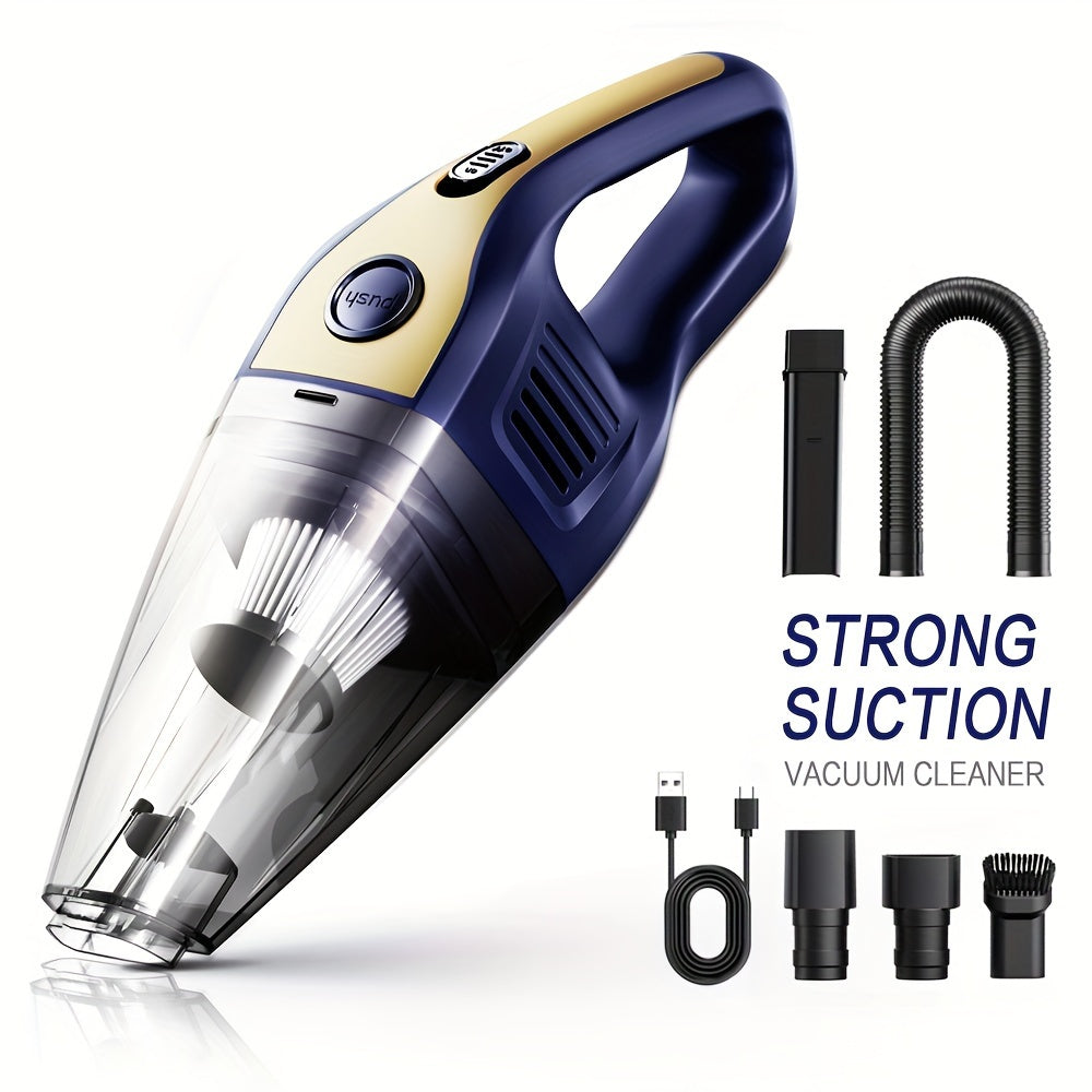Cordless Handheld Vacuum Cleaner 5000Pa Strong Suction USB Rechargeable Portable Wireless Vacuum for Car Interior Home Office Pet Hair 40dB Low Noise 2000mAh Battery One-Click Dust Empty 6 Colors