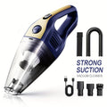 Cordless Handheld Vacuum Cleaner 5000Pa Strong Suction USB Rechargeable Portable Wireless Vacuum for Car Interior Home Office Pet Hair 40dB Low Noise 2000mAh Battery One-Click Dust Empty 6 Colors