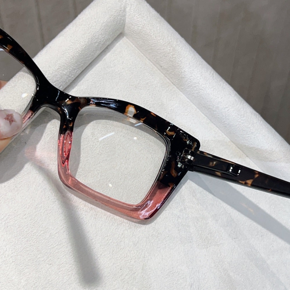 Photochromic Cat Eye Reading Glasses 4 Pairs Women Men – Multi Color Large Frame Spring Hinge Auto-Tint Readers +100 to +400 UV Protection Trendy European Style Holiday Gift Set