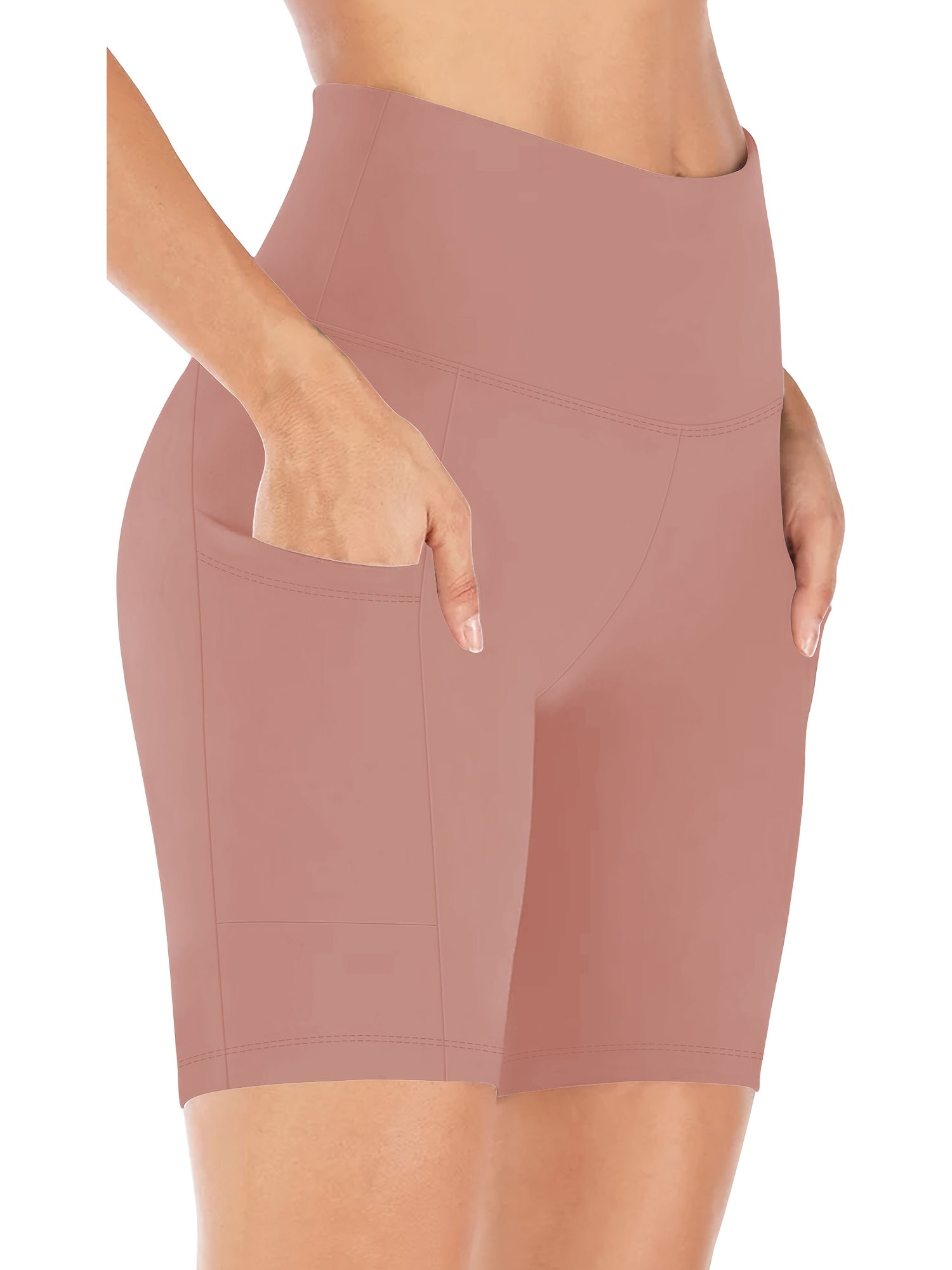 High-Waisted Yoga Shorts for Women, Sweat-Absorbing High-Elasticity Cycling Shorts with Tummy Control, Stretchy Training Running Sports Shorts for Gym Fitness Casual Wear