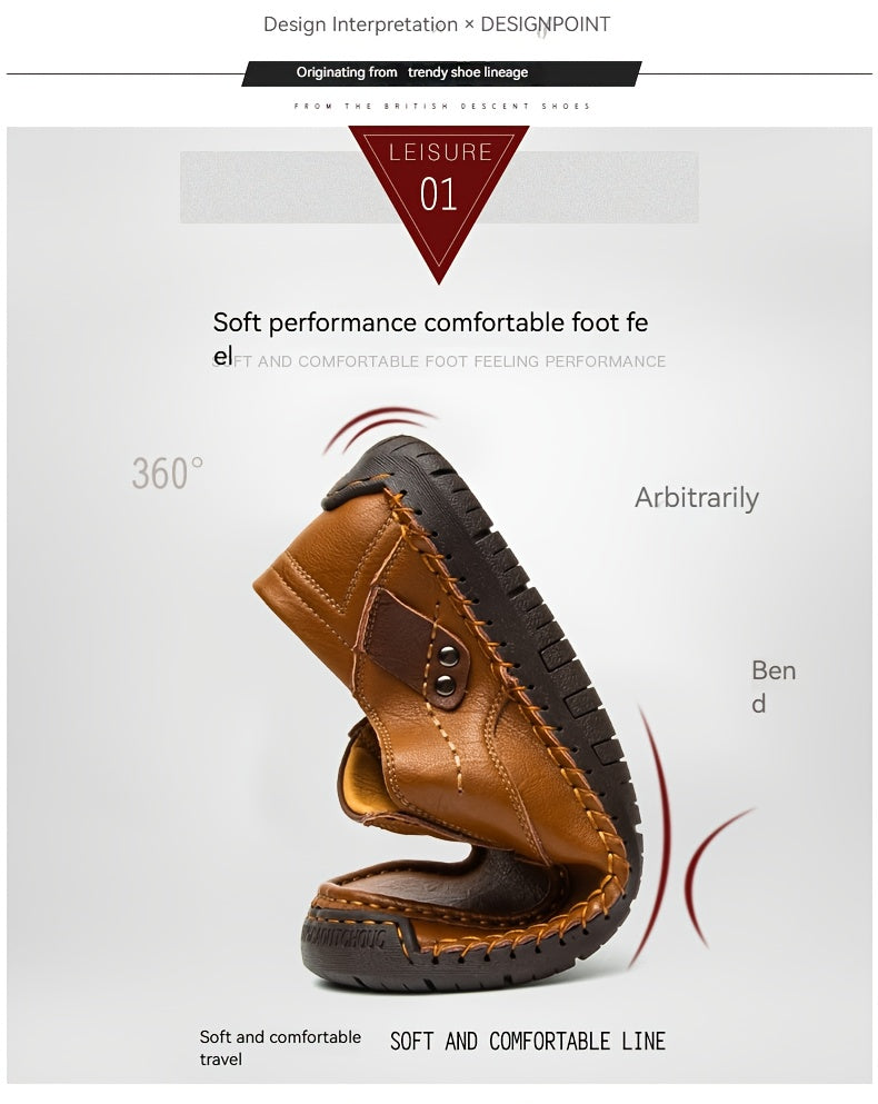 Men's Slip-On Loafers Lightweight Comfortable Casual Shoes for Driving Shopping Everyday Wear Flexible All-Season Footwear Black Light Brown Dark Brown Sizes US 3.5-12.5