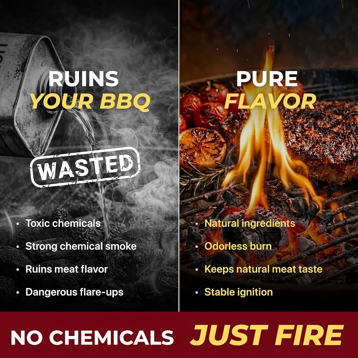Waterproof Odorless Fire Starter Squares Bulk Pack – 6-Minute Burn Charcoal Firestarter Cubes for Campfire BBQ Grill Fireplace Wood Stove Fire Pit, No Kindling Needed, 32 64 128 192 Piece Options