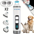 Quiet Dog Nail Grinder with LED Light – Upgraded 3-Speed Rechargeable Electric Pet Nail Trimmer & Grinder Kit, Painless Paw Grooming for Small Medium Large Dogs & Cats