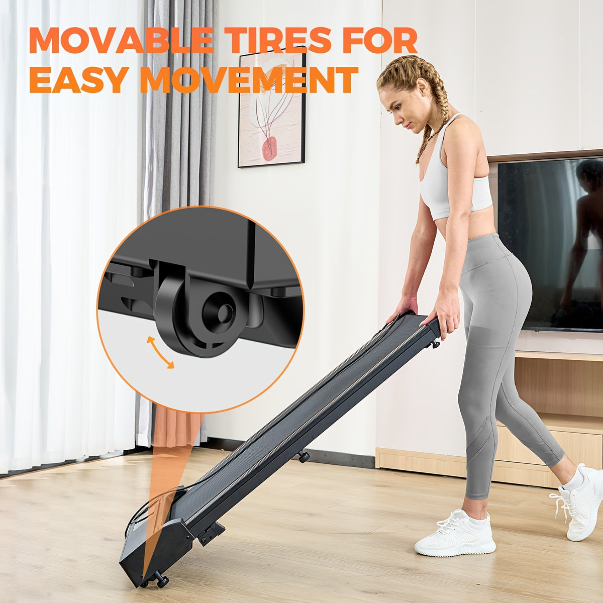 Under Desk Walking Pad Treadmill 2.5HP 15% Incline 4-in-1 Quiet Motor 265 Lbs Capacity with Remote Control & LED Display - Portable Home Office Fitness Treadmill for Walking, Jogging & Weight Loss