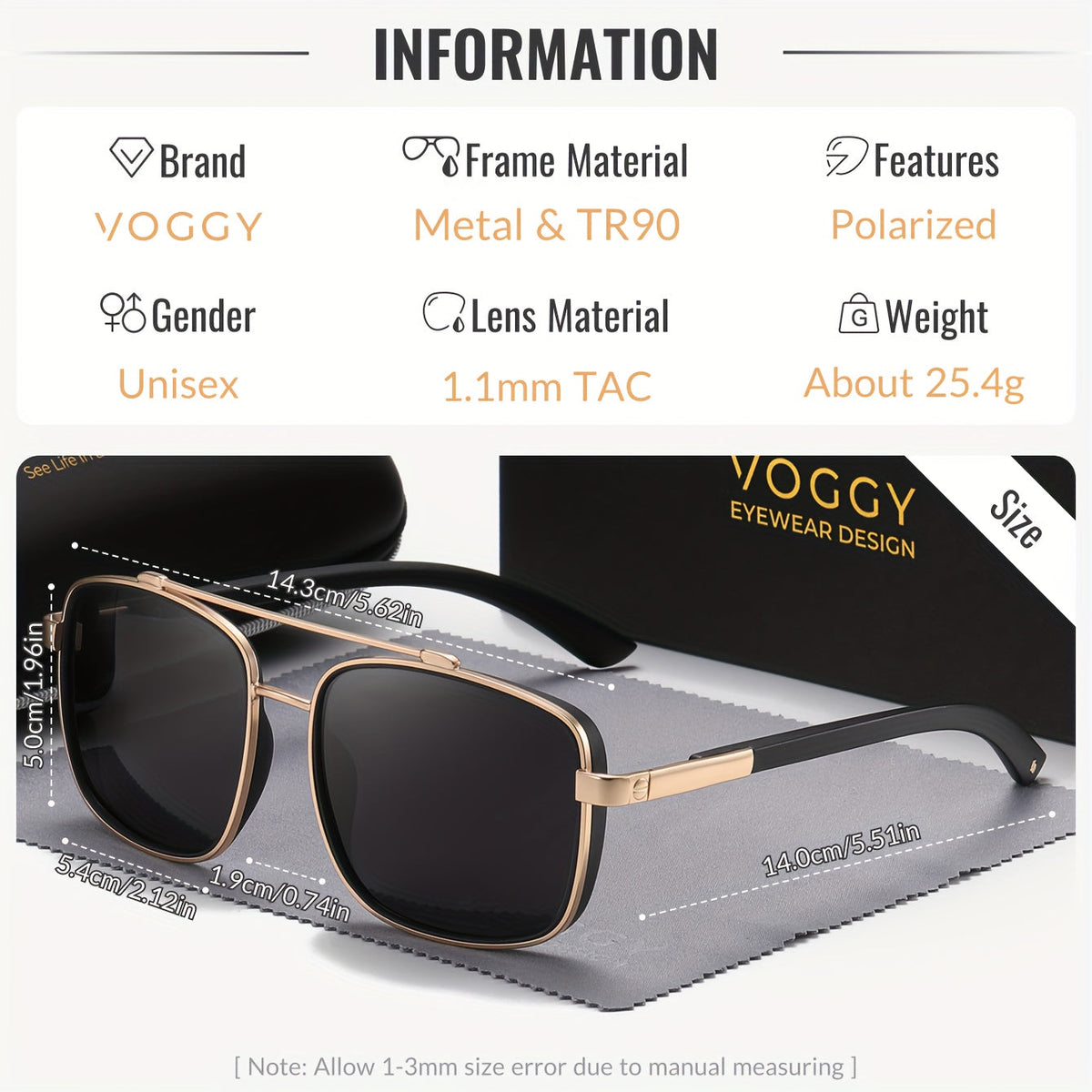Retro Pilot Polarized Sunglasses Unisex – Metal TR90 Frame UV400 Protection Aviator Style for Driving Fishing Hiking Outdoor, 5 Colors