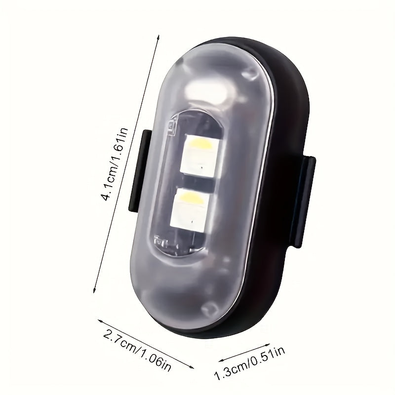 Wireless LED Strip Lights 8 Color Anti-Collision Warning Light Remote Control USB Rechargeable Waterproof for Car Motorcycle Drone Bicycle Night Visibility Safety 4-Pack 6-Pack