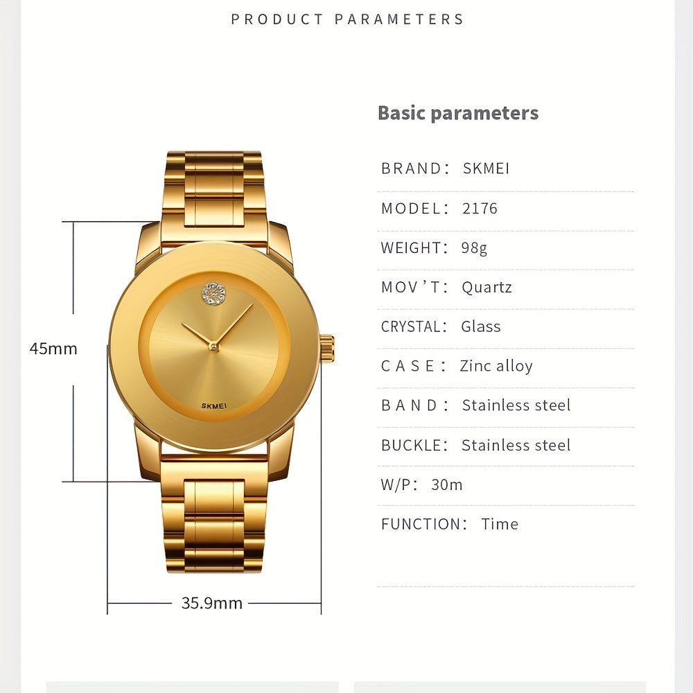 Women's Quartz Watch Round Dial Elegant Analog Wristwatch for Ladies – Party, Daily Wear & Birthday Gift, 6 Colors Available