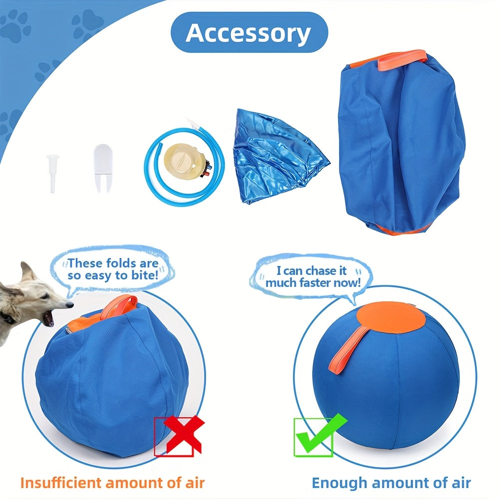 Inflatable Dog Herding Ball Toy Large – Interactive Push & Chase Training Ball for Dogs, Anti-Boredom Exercise for Bulldogs, Golden Retrievers & Australian Shepherds, No Battery