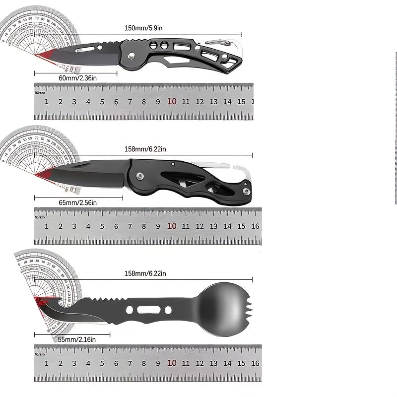 Men's Survival Kit 12 to 115 Piece Emergency Gear Set with Flint Fire Starter Multi-Tool for Camping Hiking Hunting Fishing Outdoor Adventure Gift for Dad Husband