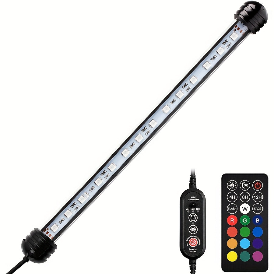 Submersible LED Aquarium Light Multicolor Underwater Fish Tank Light 7.5 to 35 Inch Multiple Sizes 9 to 66 LEDs for Freshwater Saltwater Aquarium Decoration Reef Planted Tank