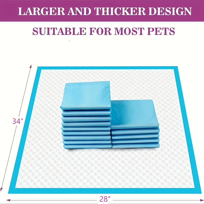 Dog Pee Pads XXXL 6-Layer Super Absorbent Disposable - Waterproof Leak-Proof Odor-Resistant Training Pads for Puppies Large & Elderly Dogs, Bulk 80 & 100 Count Puppy Potty Pads