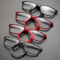 4 Pairs Magnetic Neck Hanging Folding Reading Glasses for Men and Women – Ultra-Light Square Retro Presbyopic Frame, Portable Telescopic Anti-Fall Design, Strengths +1.0 to +4.0 for Office Daily Wear