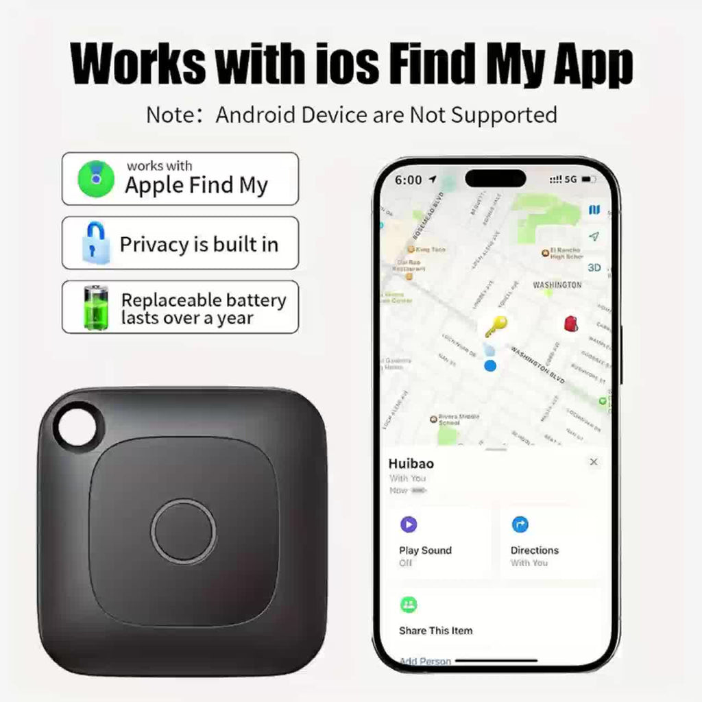 Real-Time GPS Tracker Global Coverage Anti-Loss Location Finder for Cats Dogs Keys Wallets Luggage Bags Android & Universal Version 1-Pack or 4-Pack Compact Lightweight Black | Nova Mart