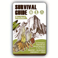 Pocket Survival Guide EDC Kit Credit Card Size 67 Survival Skills 175 Expert Tips Waterproof Cover for Field Emergency First Aid Disaster Preparedness Camping Hiking – Includes Magnifying Tool
